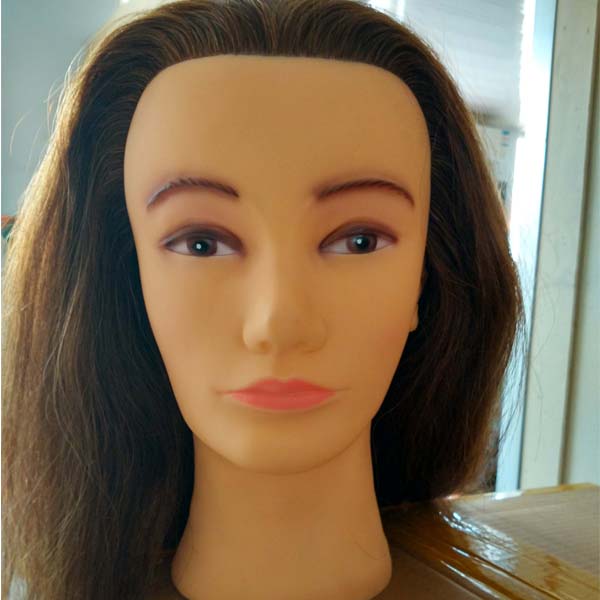 Human hair training mannequin head CanadaLP124